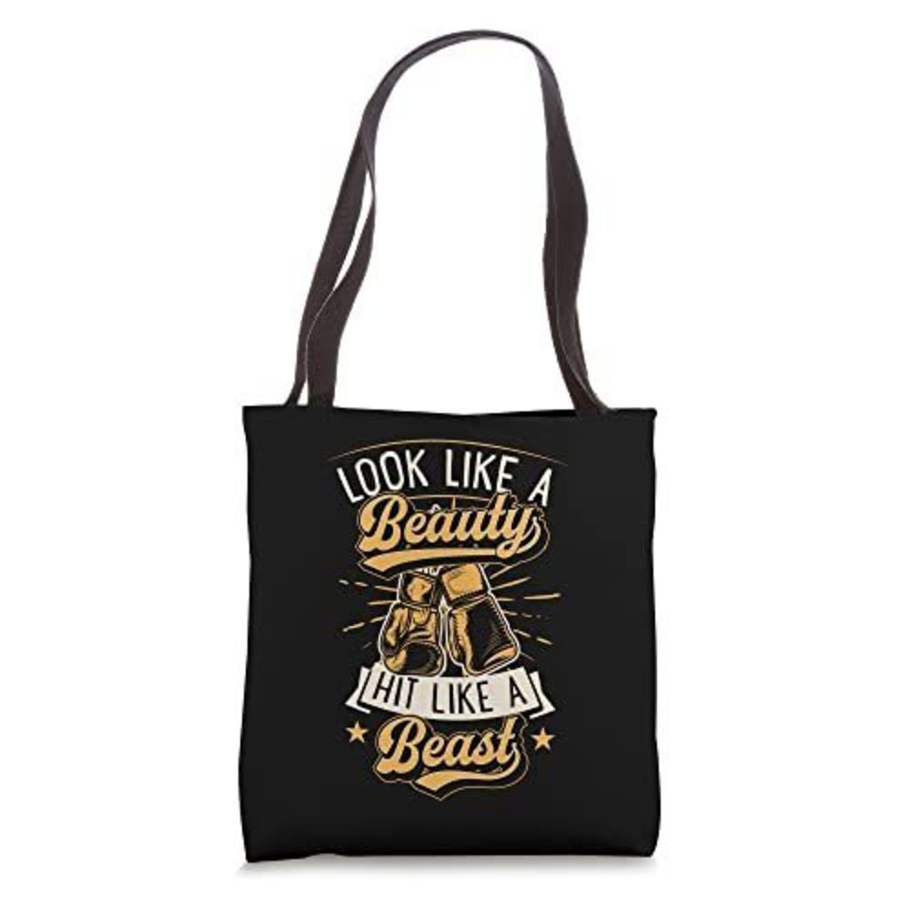 Like A Beauty Hit Like A Beast Karate Kickboxing Girl Tote Bag -_-